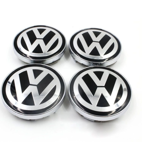 VW35 - 65MM 4-pak Center dækker Volkswagen Silver one size
