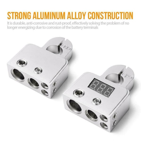 2x akunpidikkeet LCD -näytöllä. Yleinen Silver
