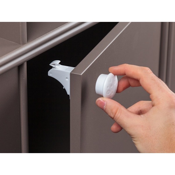 Magnetisk barnesikring 8-pakning White