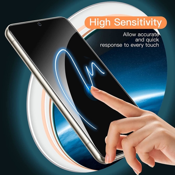 3x Hærdet glascover Samsung S23 Full Fit, fingeraftryk Transparent one size