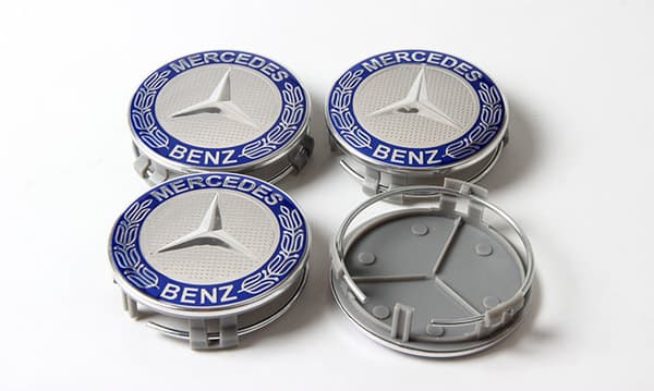 MB13 - 75MM 4-pakksenter dekker Mercedes Benz Silver one size