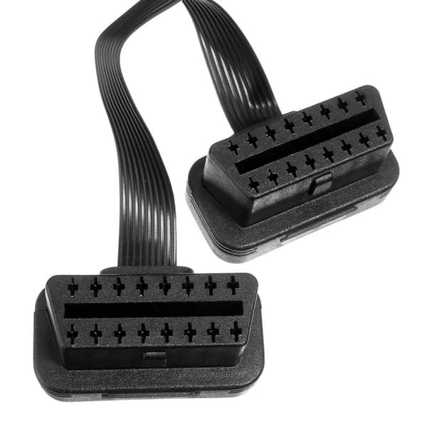 1x2 OBD2 OBDII Splitter forlængerledning 1x han 2x hun Black