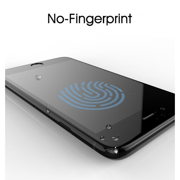 3x Hærdet glasafdækning iPhone 6/7/8 Plus 5D dækker fuldskærm sort Transparent