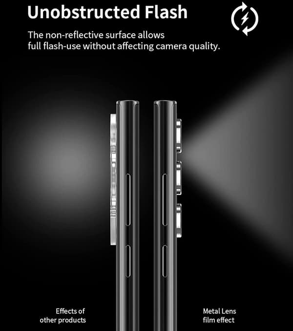 2x Sølv Samsung S22 Ultra Kamera Linsbeskyttelse Transparent one size