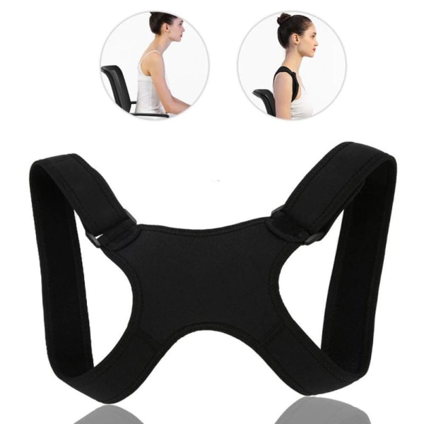 XL Posture Ryggstöd Hållningsband för ryggen Svart XL