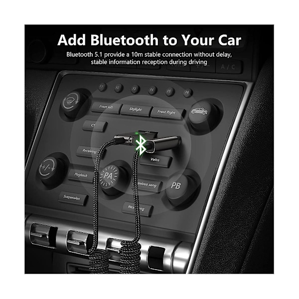 Langaton USB Bluetooth 5.0 -äänivastaanotin 3,5 mm AUX Silver one size