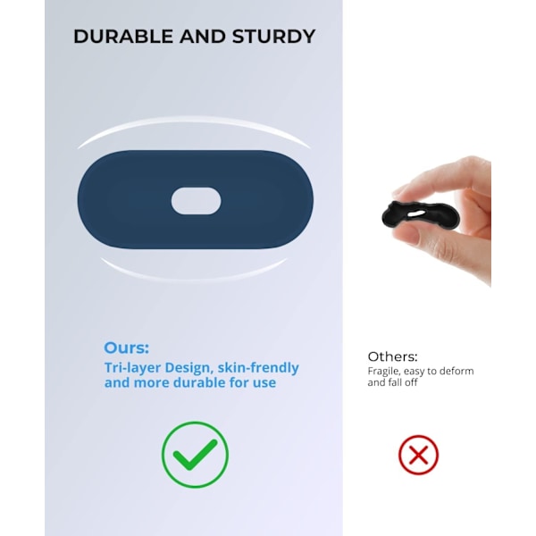 2x Marineblå Apple AirPods 3-etui Silikone-beskyttelsesetui til AirPods 3 Marine blue one size