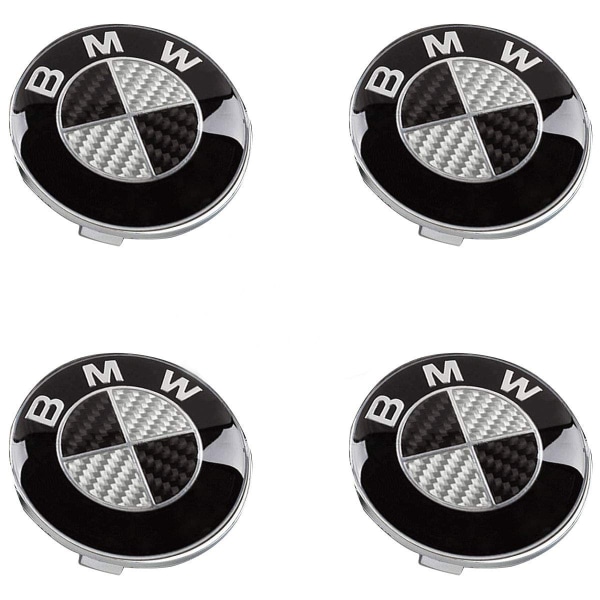 B03- 68MM 4-pack Centrumkåpor BMW Silver one size