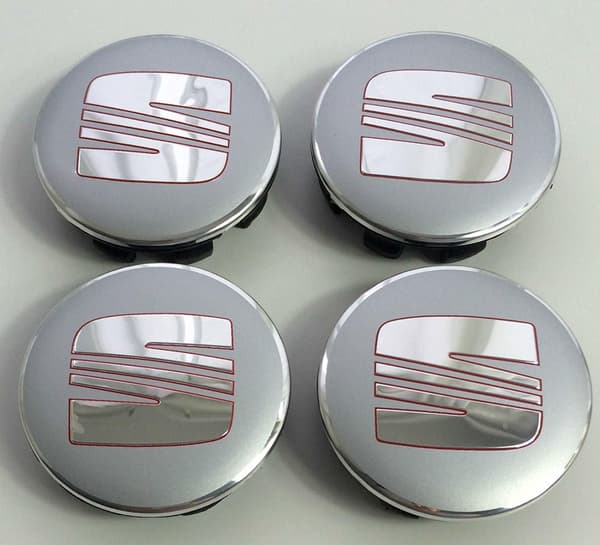 Seat03 - 63MM 4-pack keskiö peittää istuimen Silver one size