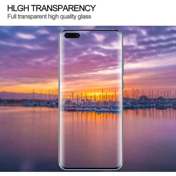 3x Glasskydd Huawei P40 Pro Härdat Täcker hela skärmen Transparent one size