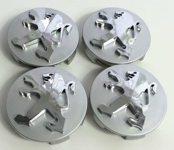 Peg01 - 60 MM 4-pakkaus Peugeot-korkki Silver one size
