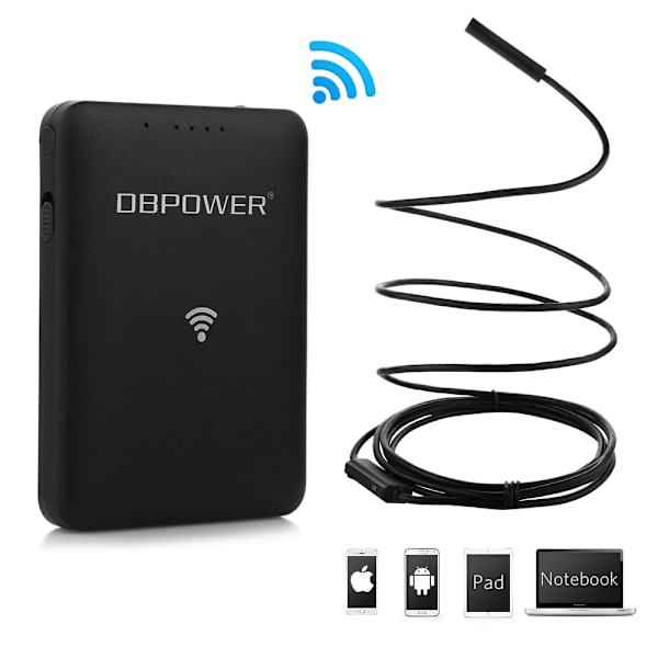 20M WIFI inspektionskamera för Android iPhone,Android,Windows Svart
