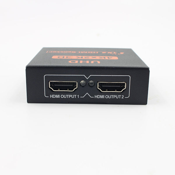 HDMI Splitter Switcher for 1 bildekilde til 2 bildevisere 4K Black