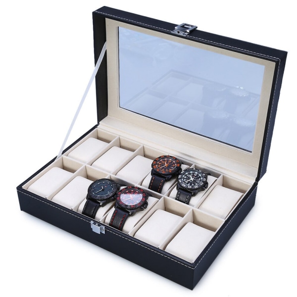 Clock box for 12 klokker / Clock box / Clock box Black one size
