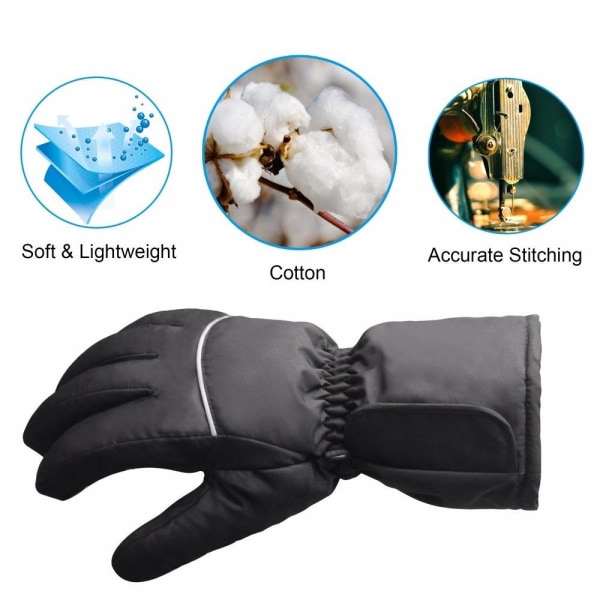 Handske med varmebatterier Varmehandsker Black