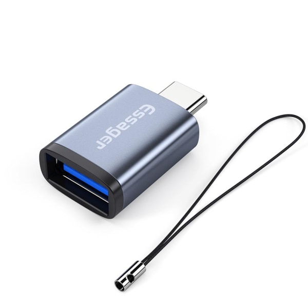 USB C till USB-adapter dataöverföring med hög hastighet, USB-C h grå one size