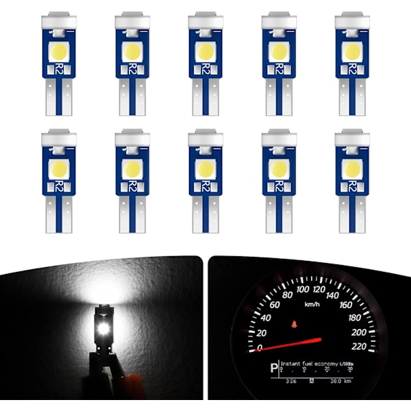 10x T5 slim 3030 3X smd led vit lampa Vit one size