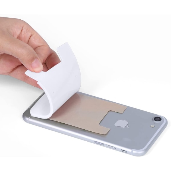 3x Silikon korthållare / plånbok universal Vit Vit one size