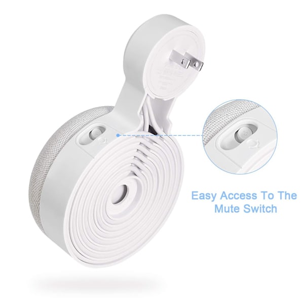 Veggfeste / henger for Google Nest Mini Gen 2 White White one size