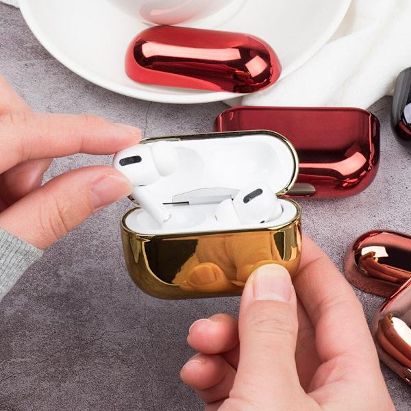 2x Kultainen sähkölevykotelo Apple Airpods PRO Yellow one size