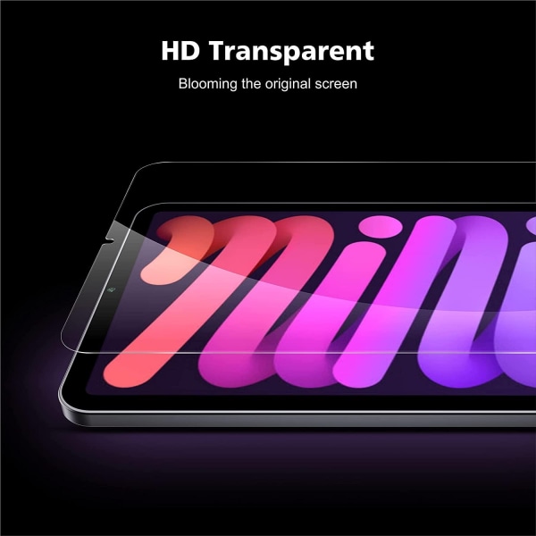 2x Displayskydd i härdat glas till iPad Mini 6 (2021) Transparent