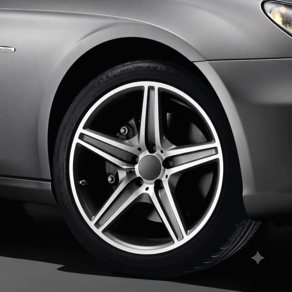 MB03 - 75MM 4-pack Centrumkåpor Mercedes Benz Silver one size