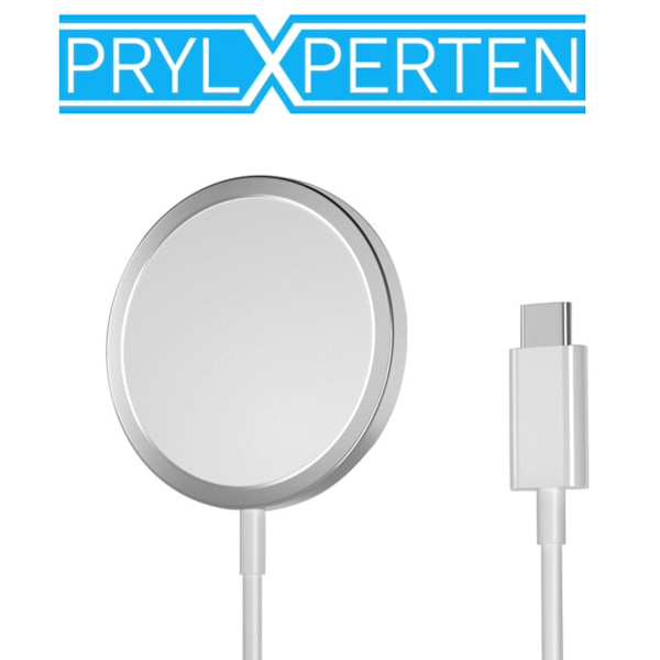 Trådløs oplader kompatibel med MagSafe til iPhone Samsung .. Silver one size