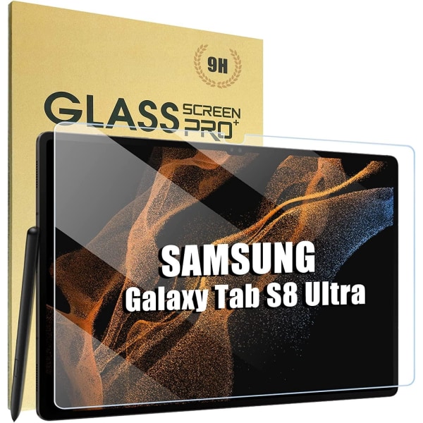 2x Skjermbeskytter i herdet glass for Samsung Galaxy Tab S8 Ultr Transparent