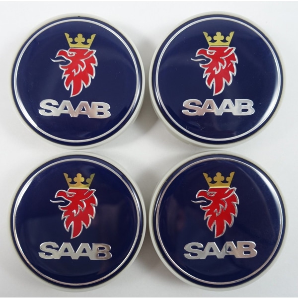 Saab02 - 63MM 4-pack Center kattaa Saabin Silver one size