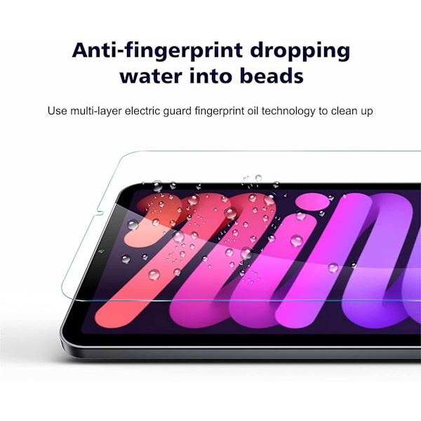 2x Displayskydd i härdat glas till iPad Mini 6 (2021) Transparent