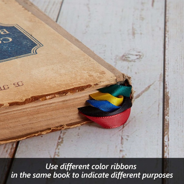 6 kpl Raamattunauha Kirjanmerkki Multi Ribbon Page Marker Leatherette