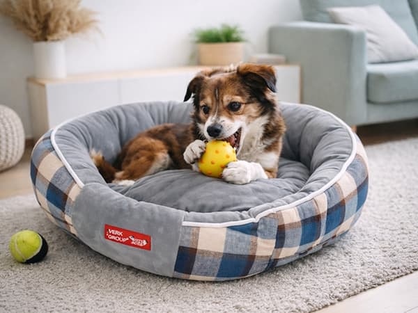 Hundeseng blød fluffy lille medium gray gray