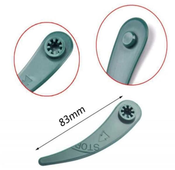 50x gresstrimmer plastbladsett kompatibelt med Bosch Art23-18li Art26-18li