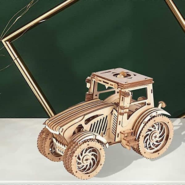 Traktor Modellbyggesett, 3D Trepuslespill, Trekonstruksjonssett