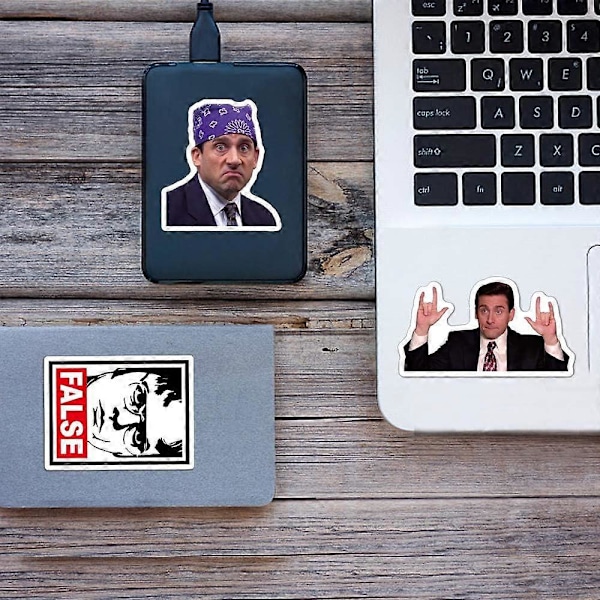 The Office -tarrat, 50 kpl vinyylitarroja vesipulloihin, kannettaviin tietokoneisiin, toimistoon