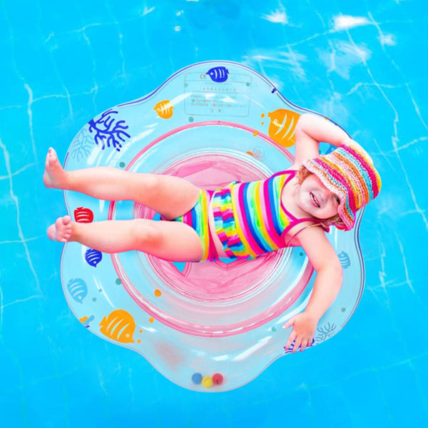 Baby Pool Buoy, med sikkerhedssæde, til 6-36 måneder baby (Pink)