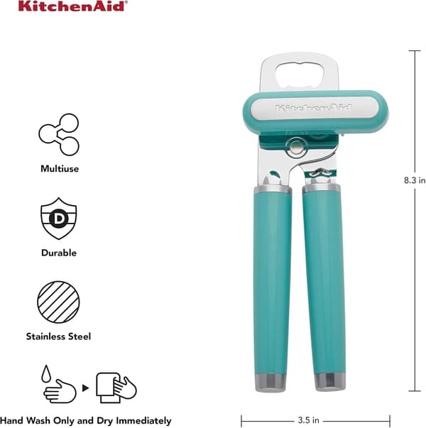 Multifunktionel dåseåbner/flaskeåbner, 21,2 cm, Aqua Sky