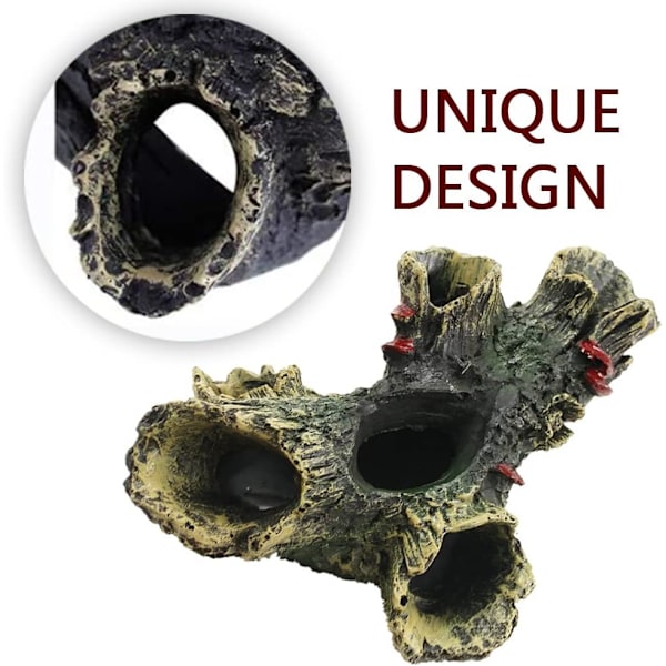 Log Harpiks Tre Stamme Ornament Akvarium Fisk Tank Dekor Hjem Landskapsarbeid Håndverk for Fisk Tank Små Fisk Gjemmer Seg