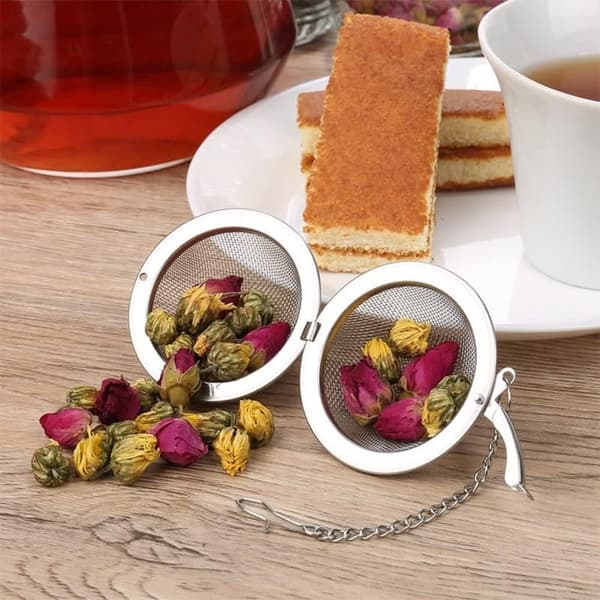 2 Pakke Te-Si Strainer Infuser Bold - Rustfrit Stål Mesh Ske (2 Te-Bold)