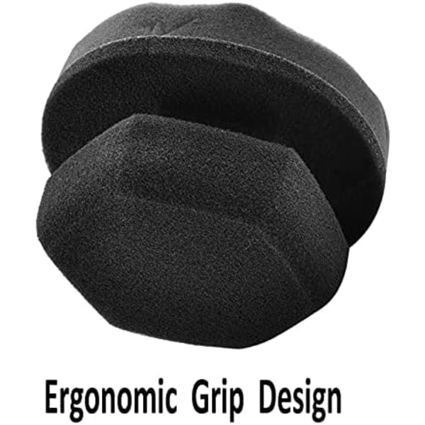 2-pack Stora Däckglans Applikator Pads, Återanvändbara Hex-Grip Applikator Pads