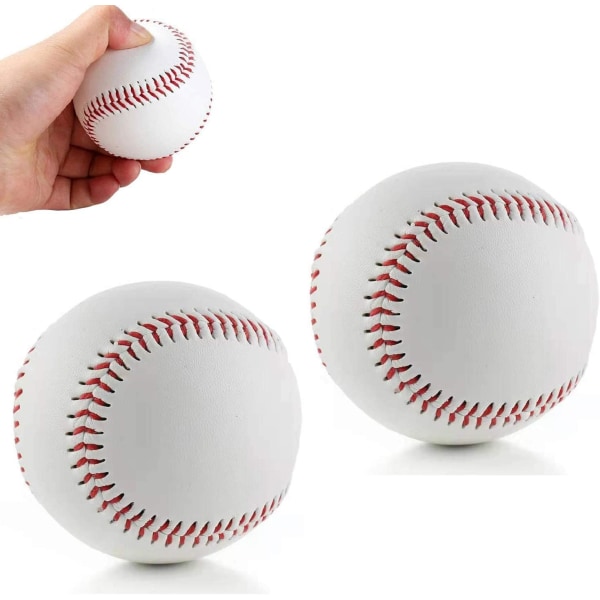 9" inch Handmade Baseballs PVC Upper Rubber Inner Soft(3Pcs）