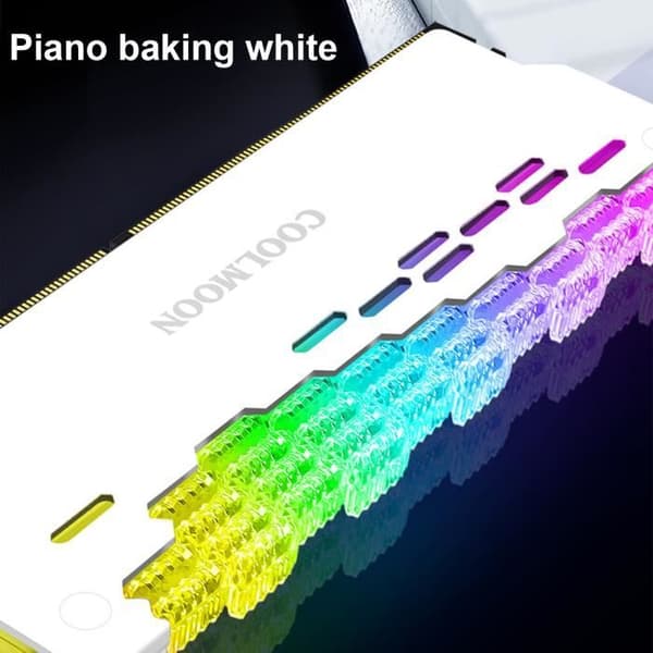 5V ARGB Hukommelseskøler Nem Installation Pålidelig Multi-Interface RAM Køler Style-Hvid