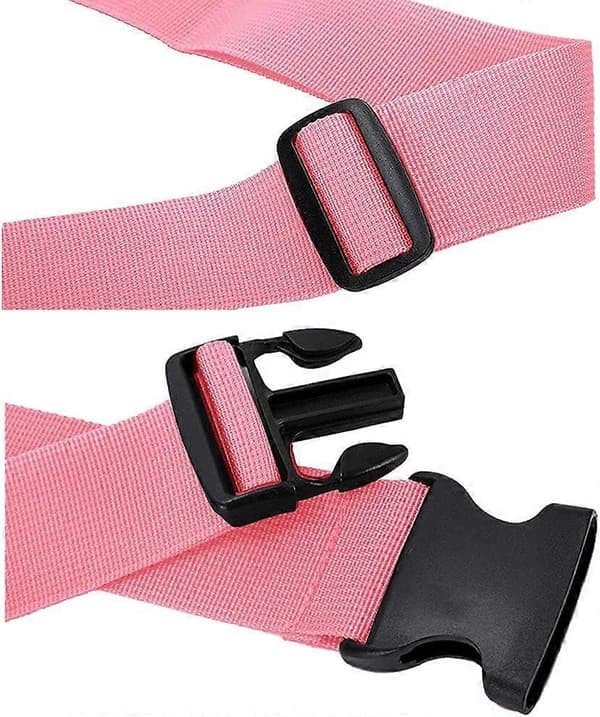 Bagageremmar för resväskor, 4-pack, rosa
