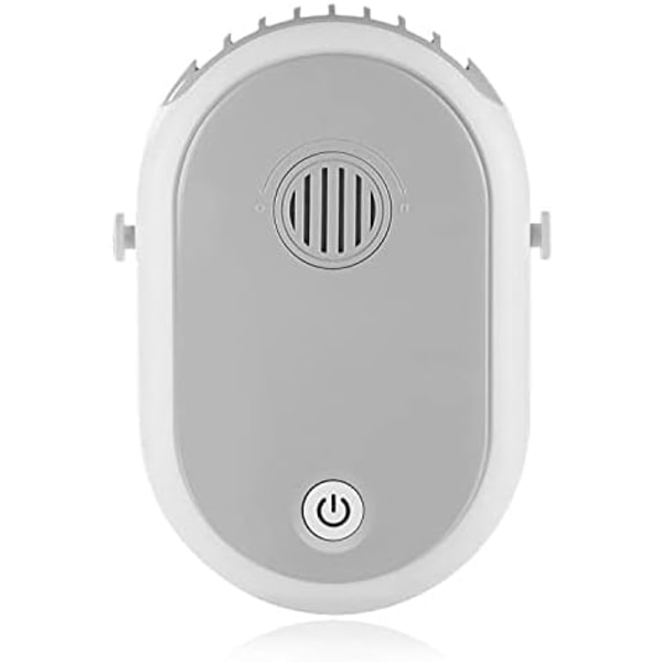 Bærbar hængende halsventilator genopladelig halskædeventilator med justerbar snor 3 hastigheder bærbar mini USB personlig ventilator (hvid)