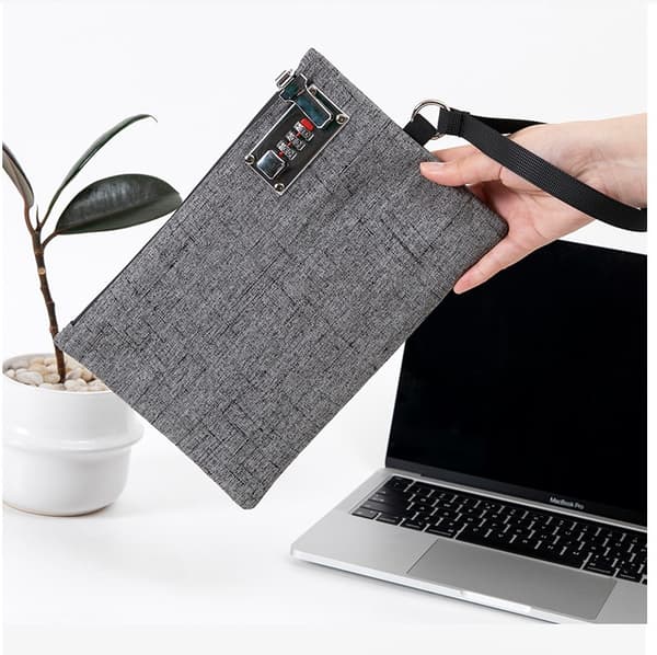 Sikker RFID-blokerende rejsedokumentorganizer grå Grey 122