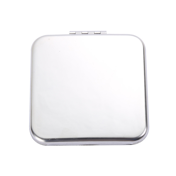 Smink Spegel Dubbelsidig Bärbar Fällbar 5.7x5.7cm (Silver)