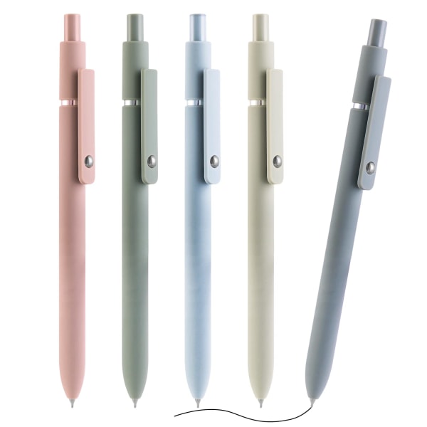 Aesthetic Ballpoint Pens,0.5mm Retractable Gel Ink Pens(Morandi)