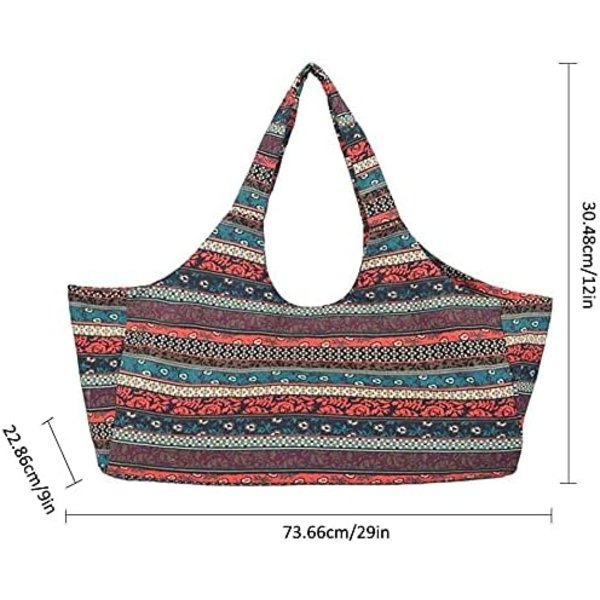 Suuri Bohemian-tyylinen joogakassi taskuilla