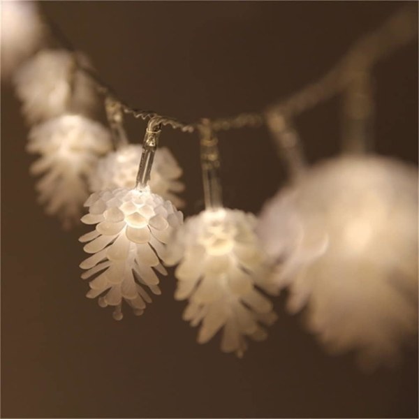 Julelys med kongler og LED-lys (3 m, 20 LED)