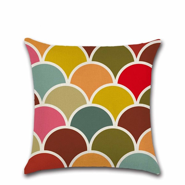 Stk Putetrekk 45 x 45 cm, Firkantet Dekorativt Putetrekk Sofapute Trekk Fargerikt Geometrisk Mingon Mønster Bomull Lin Hjem Dekor